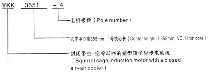 YKK系列(H355-1000)高压国营阳江农场三相异步电机西安泰富西玛电机型号说明